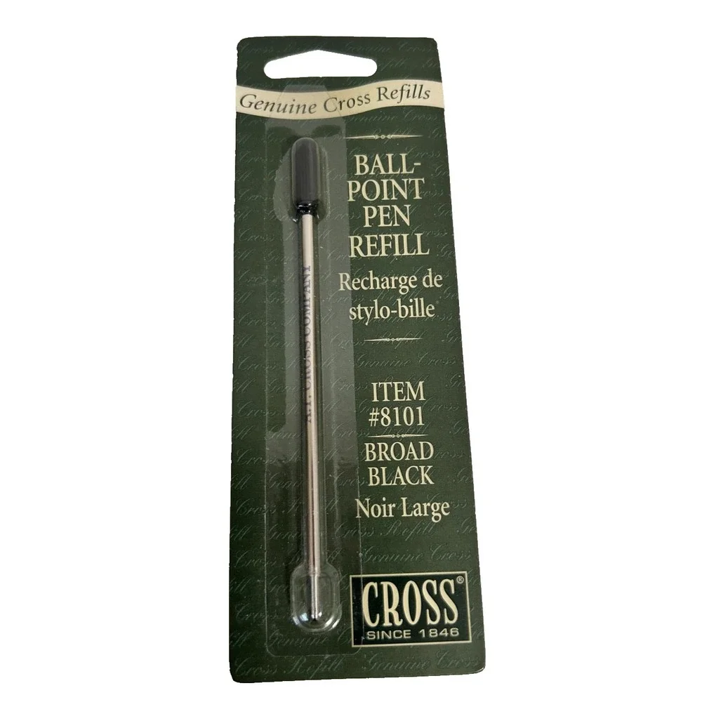 Vintage 80s-90s Cross Refill Black Broad Point Ballpoint Pen 8101 USA New in Box